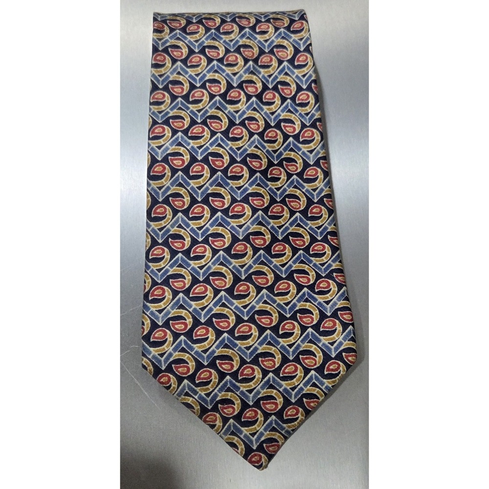 Christian Dior Mens Tie silk Geometric EUC